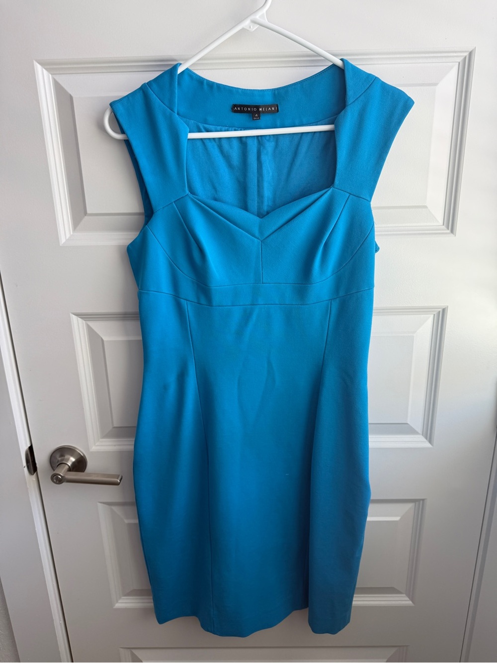 Antonio Melani Turquoise Sheath Dress – Size 4 | Spring Wedding Guest Cocktail